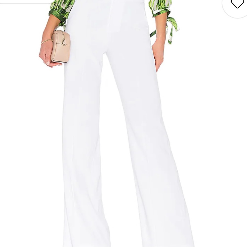 White wide leg slacks